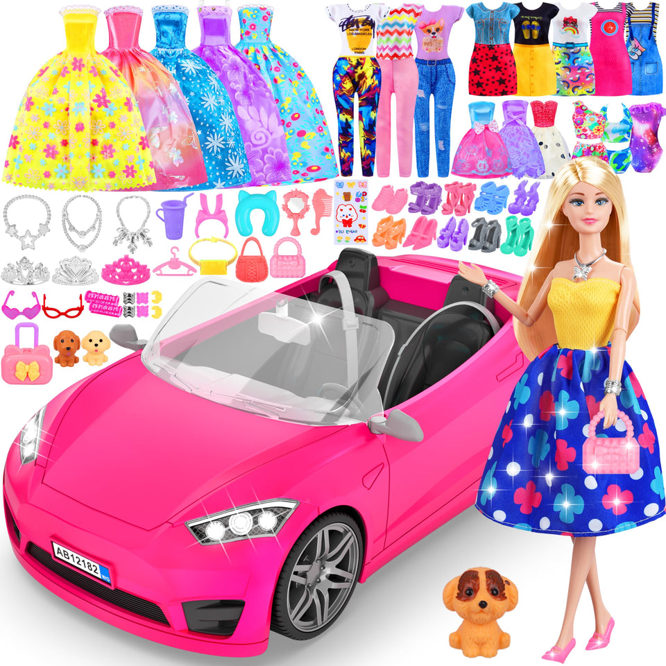 MINIFUN 91-pcs doll playset packaging for imaginative dress-up adventures.