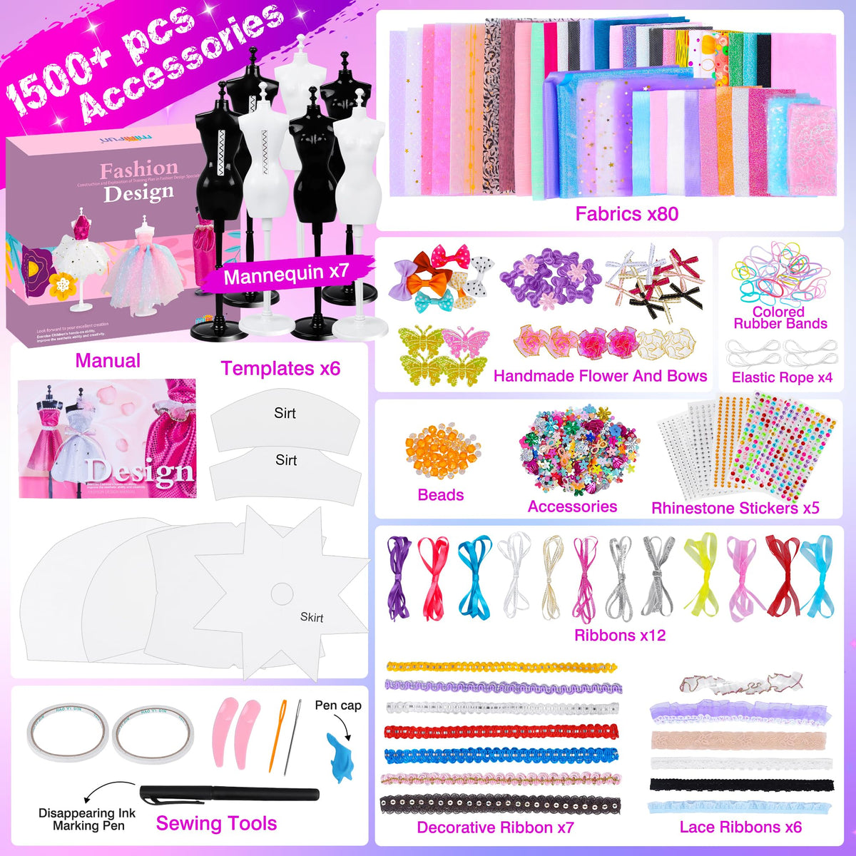 MINIFUN doll clothes templates guide easy outfit designs