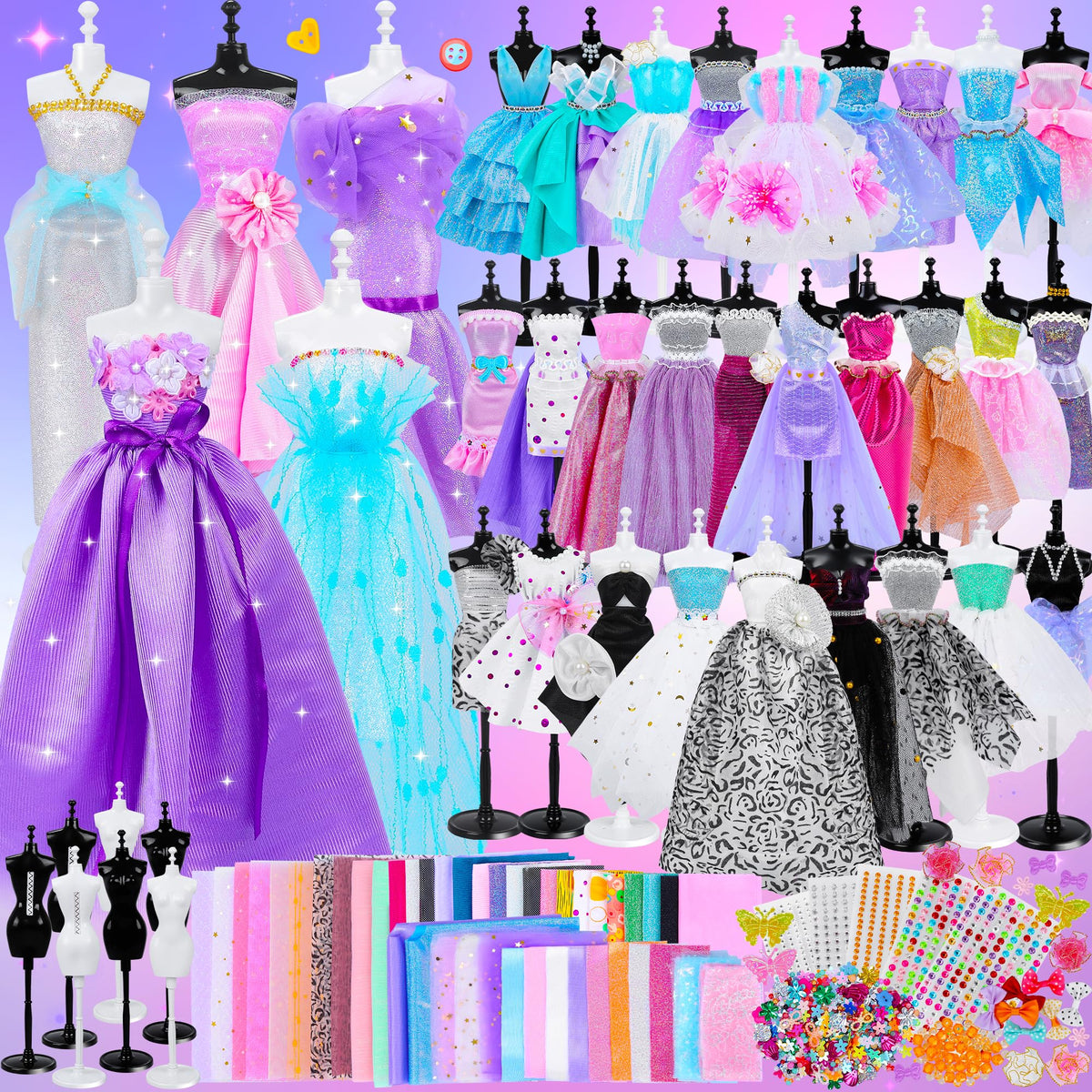 MINIFUN fashion designer kit with seven mannequins inspires kid dressmaking