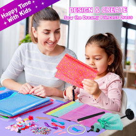 MINIFUN no-sew groove on mannequin backs supports safe, simple design sessions.