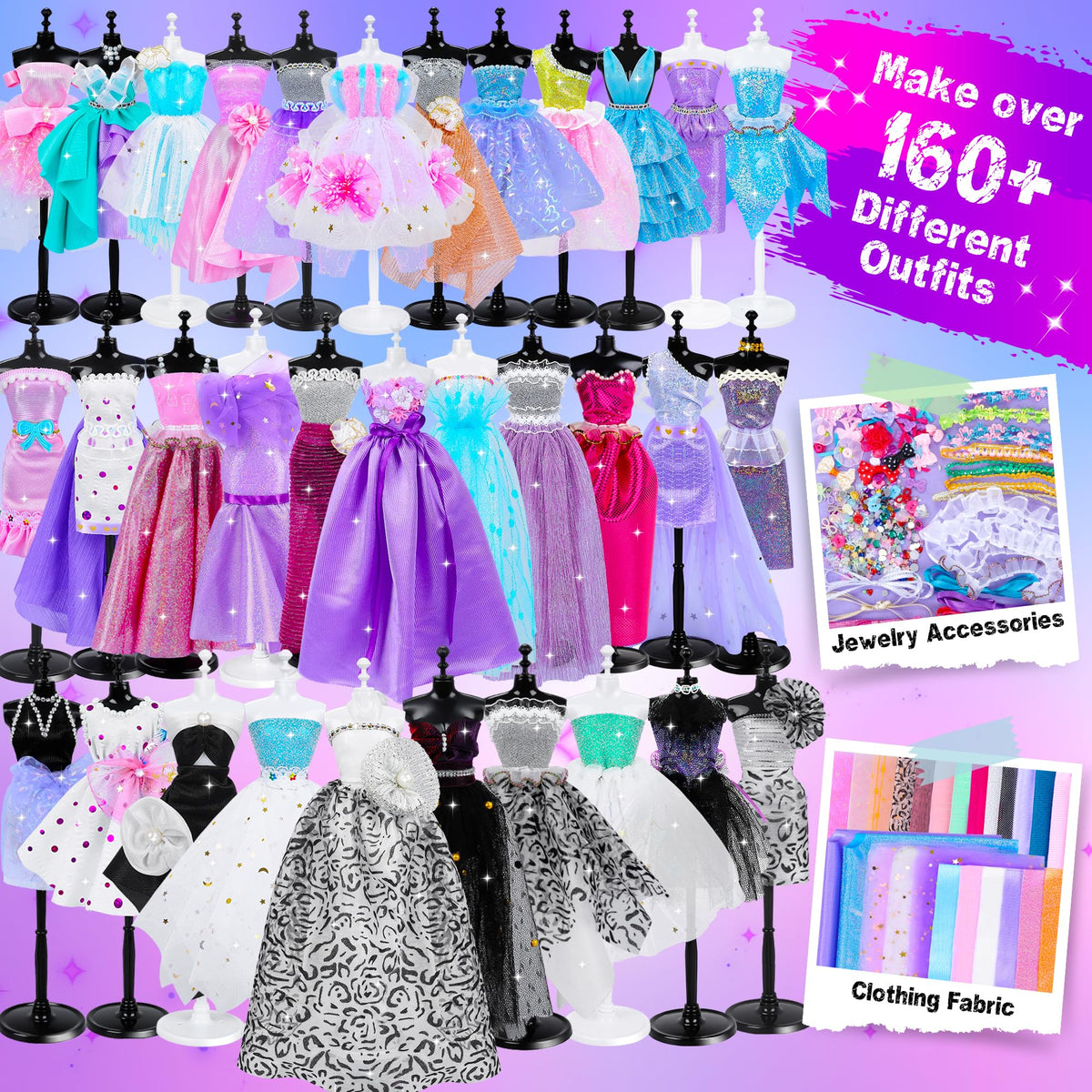 MINIFUN kit includes 1500+ materials for diverse doll outfits