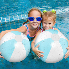 MiniInflat 11-inch diameter inflated beach ball ready for quick rounds.
