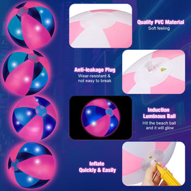 MiniInflat 16-inch inflatable LED ball ideal for group activities.