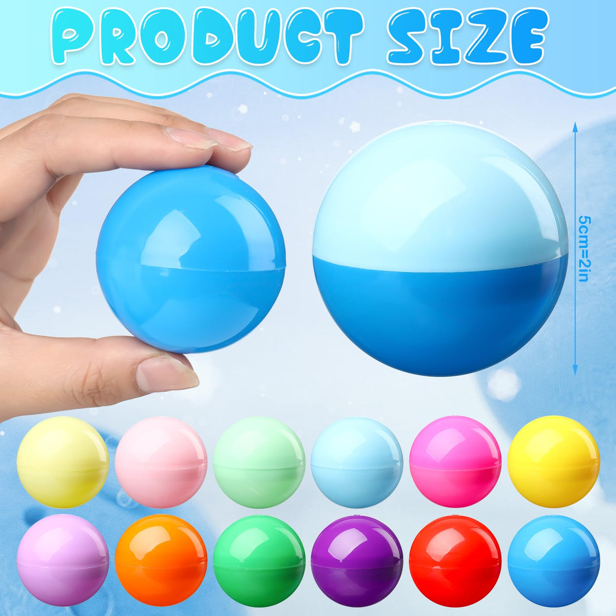 MiniInflat 2-inch colored capsules ideal for vibrant gift packaging.