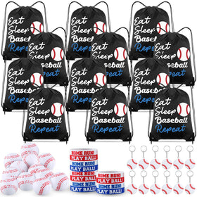 MiniInflat baseball drawstring bags—durable storage for gear and giveaways.
