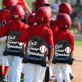 MiniInflat baseball themed party supplies create cohesive event decor.