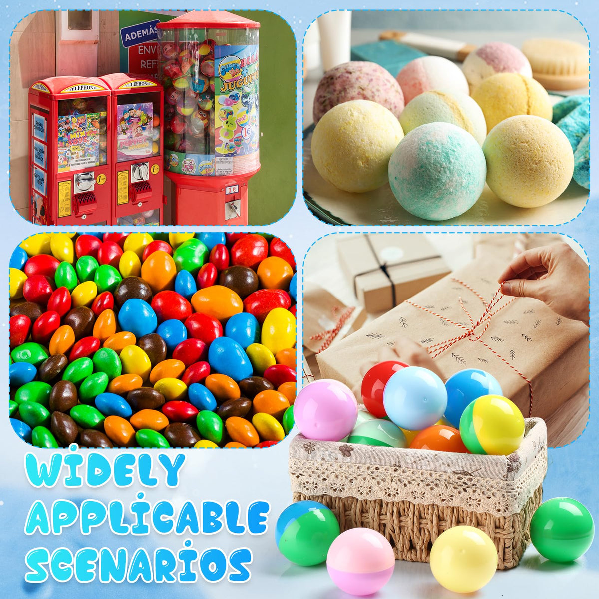 MiniInflat capsules used as Easter eggs with treats.