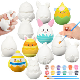 MiniInflat Easter eggs painting kit set ready for family craft time.