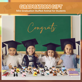 MiniInflat colorful graduation plush with lanyard for hanging on bags or keys