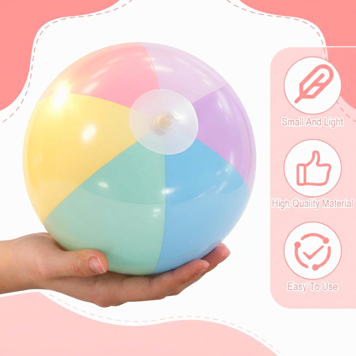 MiniInflat PVC beach ball delivers durable performance for outdoor games.