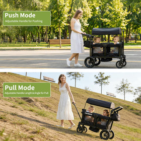 Minikins Wagon quick-fold design for easy storage after outings.