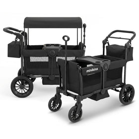 Minikins Wagon two-seater ride with roomy seats for two kids.