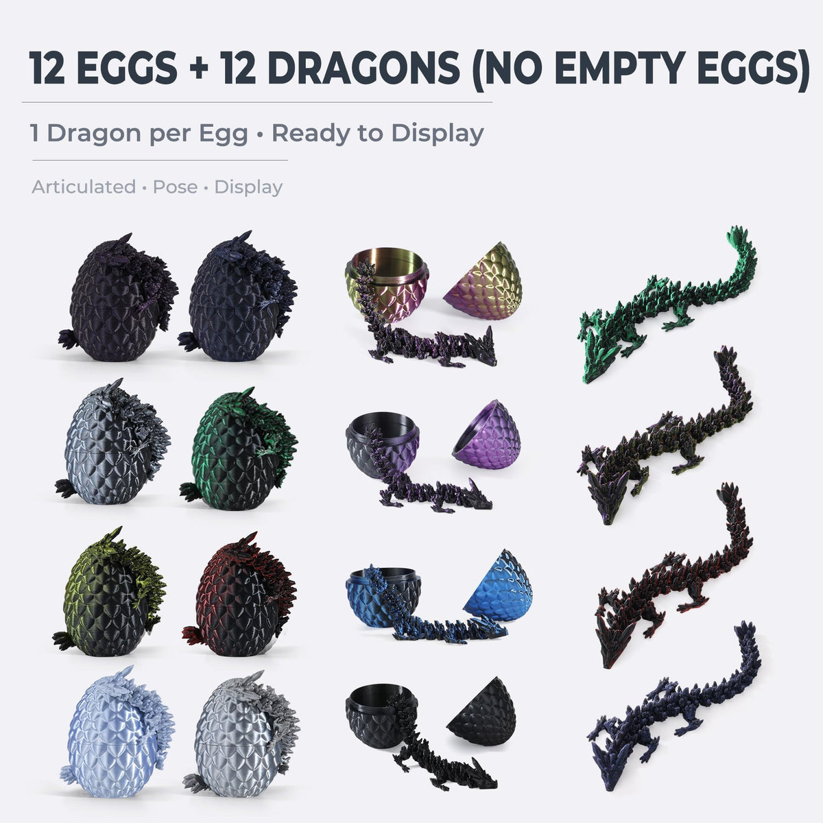 MiniMythos Toys dragon egg aurora dream purple: crystal dragon inside, striking display piece