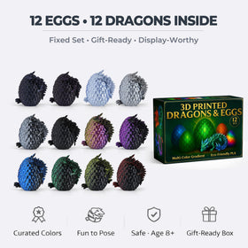 MiniMythos Toys dragon egg tritone purple black gold: unique color mix enhances desk variety