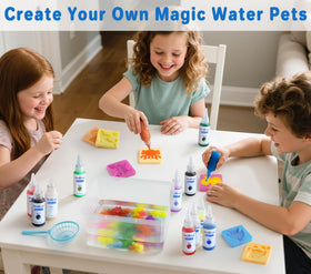 MINISENTIALS Magic Water Elf Kit molds help kids shape unique water creatures.