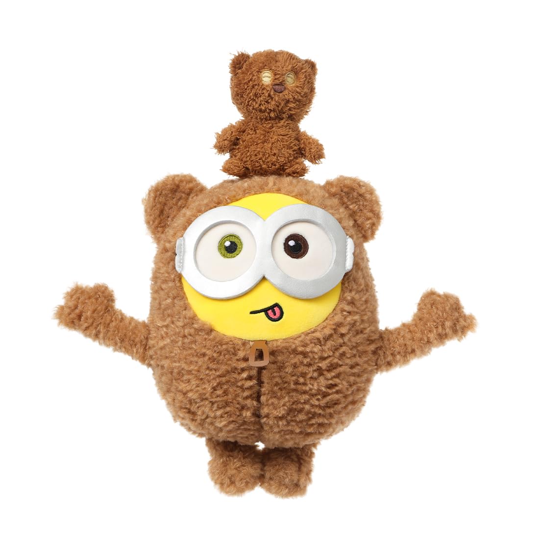MINISO Bob Tim costume Minions plush, a soft cuddle buddy for bedtime.