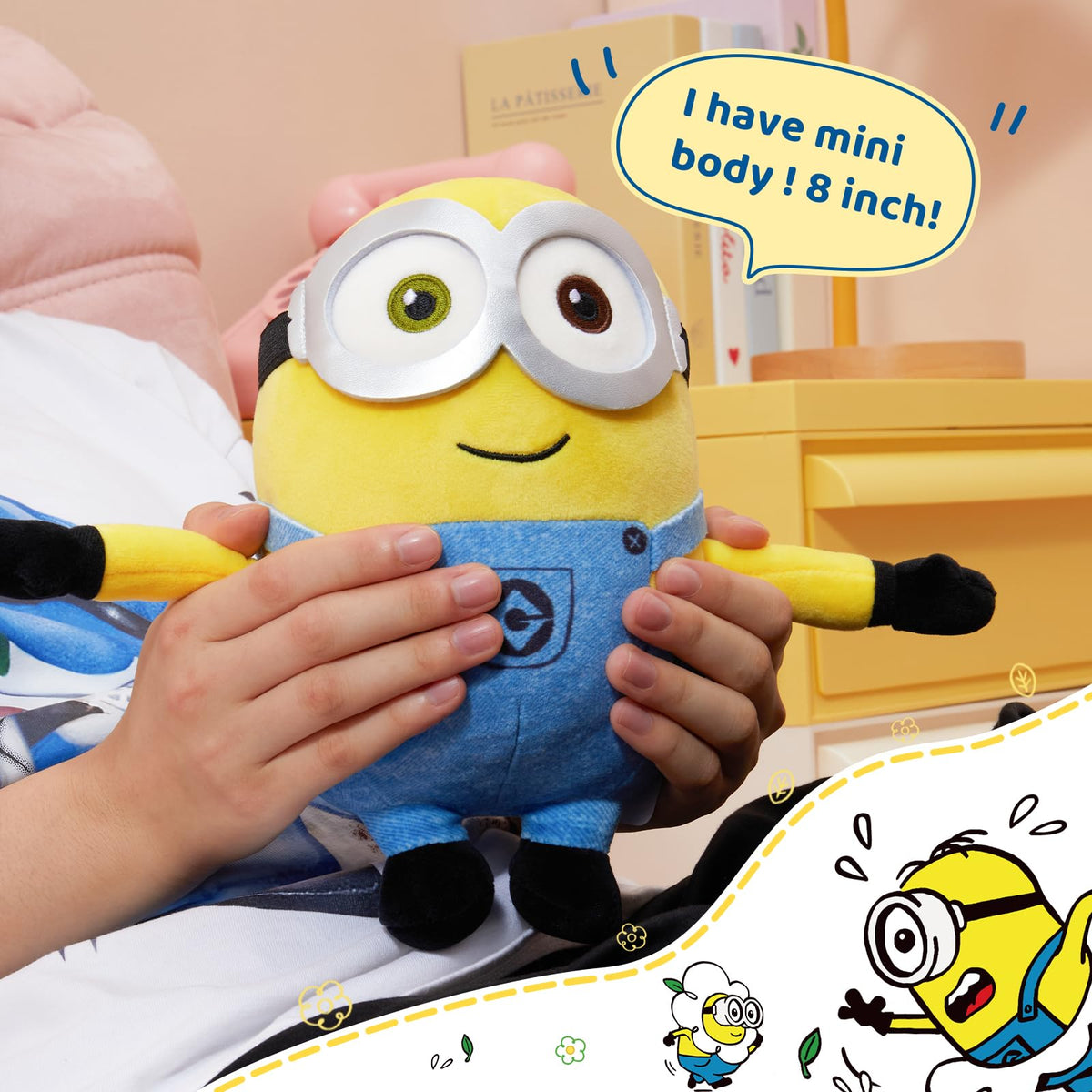 MINISO Bob Minions plush feels ultra-soft with durable stitching for lasting use.