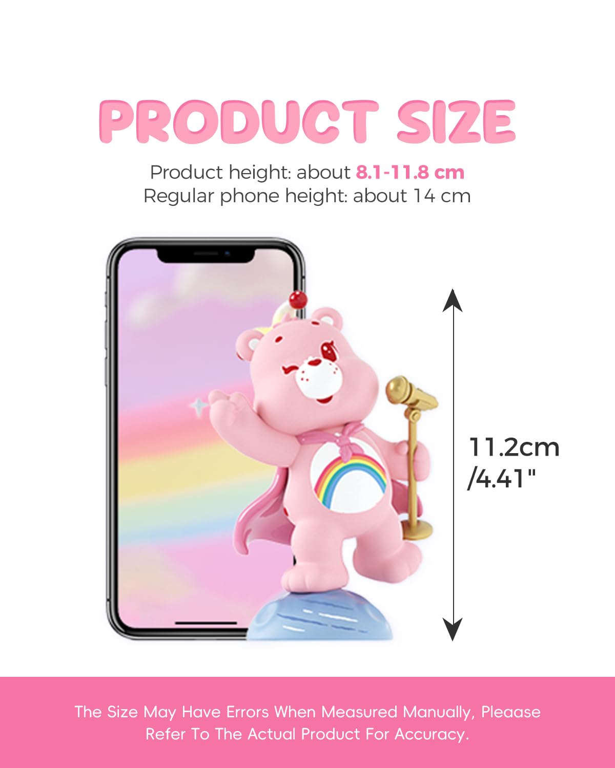 MINISO Care Bears Healing Planet Birthday Bear star figure brings festive charm to display