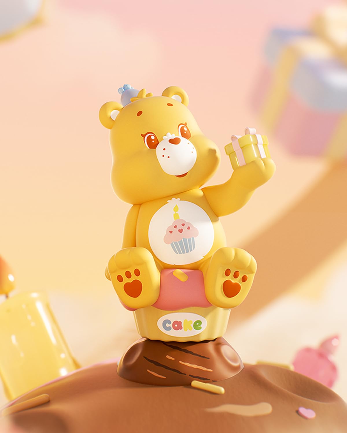 MINISO Care Bears Healing Planet Cheer Bear star figure adds color to your shelf