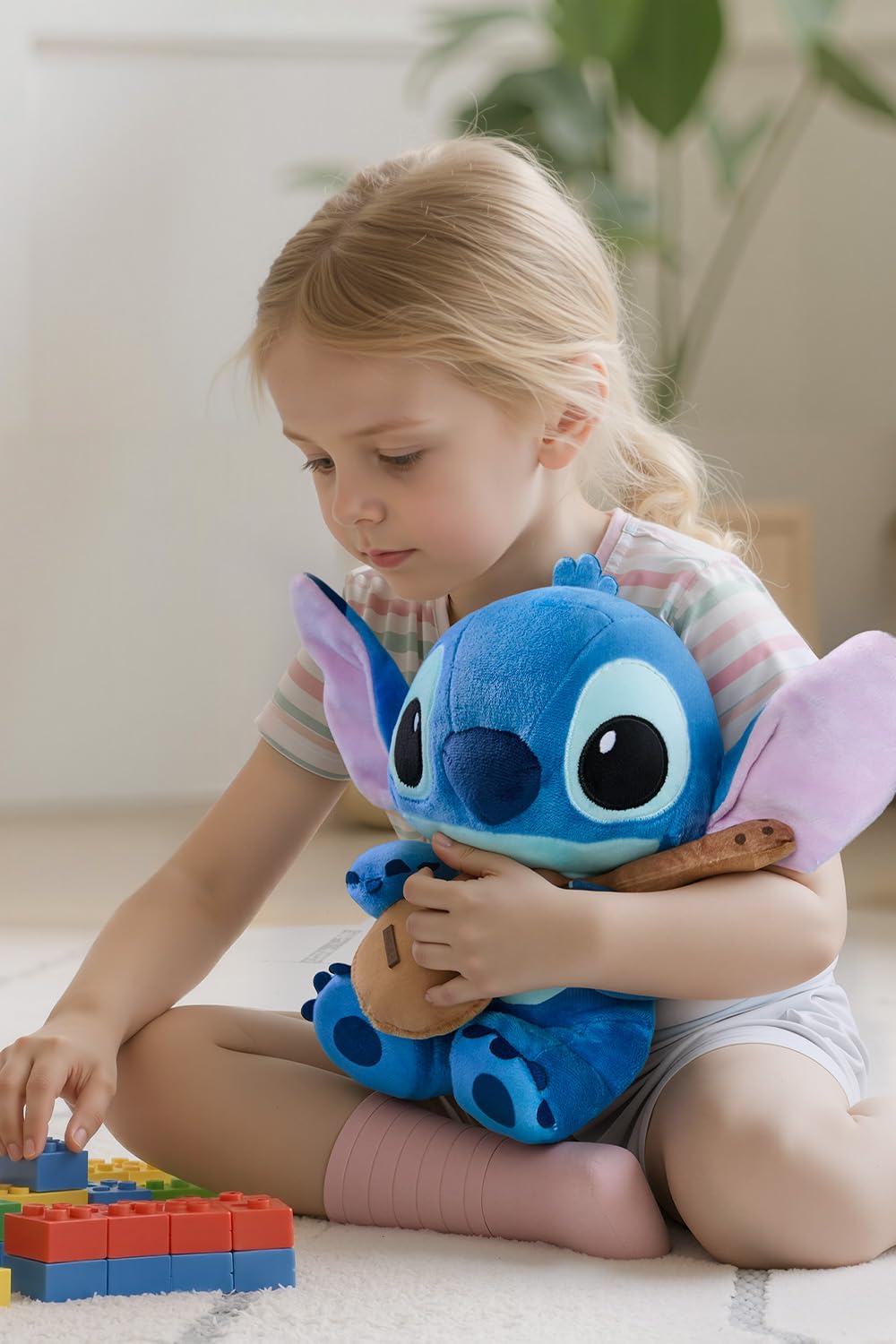 MINISO Stitch plush is a portable travel companion for kids and fans.