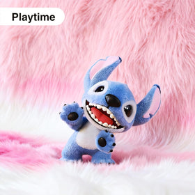 MINISO Disney Lilo & Stitch flocked figure offers durable display quality.
