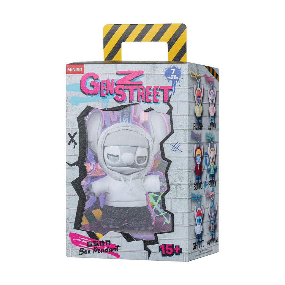 MINISO Disney Stitch GenZ Street blind box figure for fans and unique gifts.