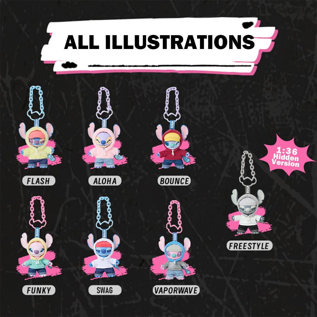 MINISO Stitch GenZ blind box figure with retro Disney charm and collectibility.