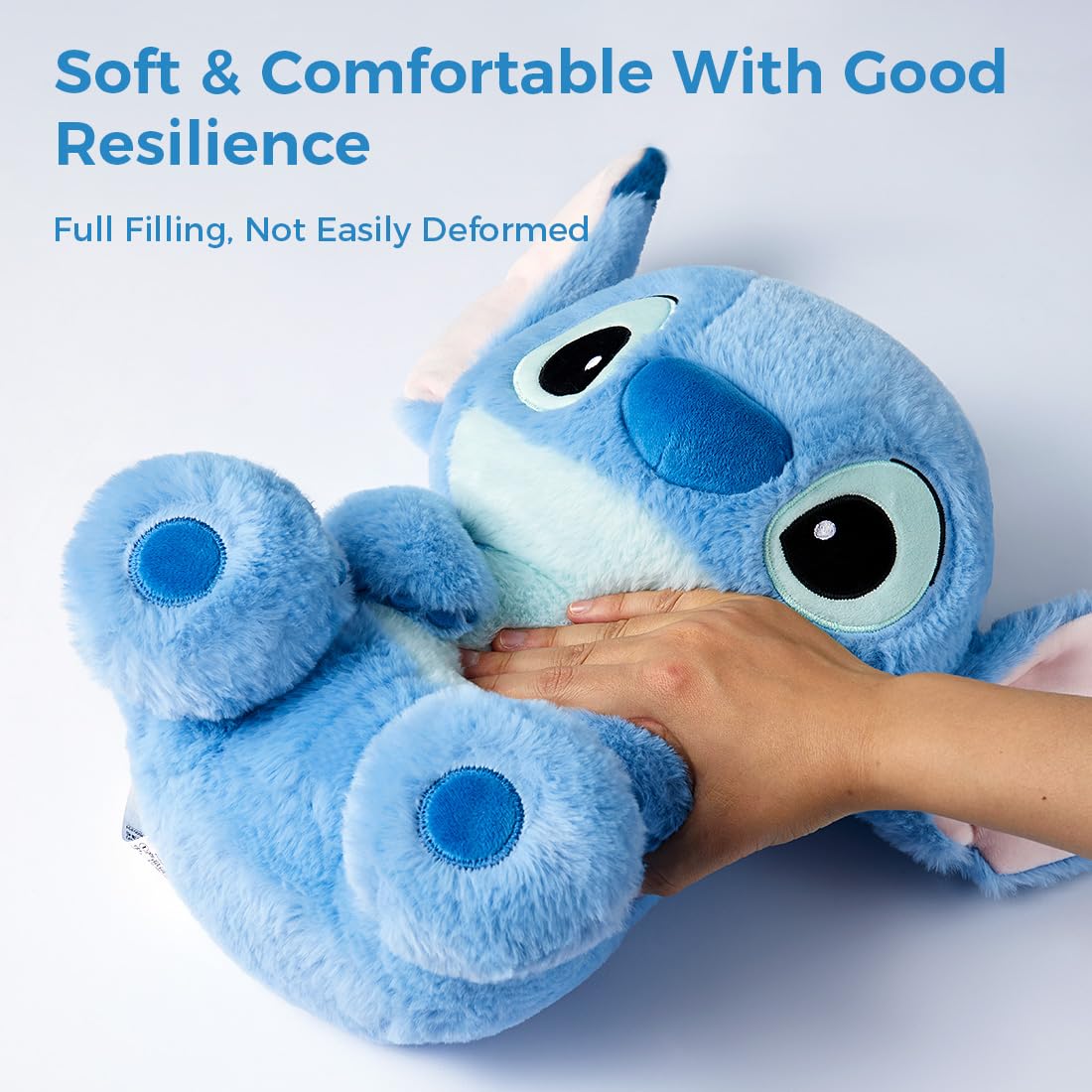 MINISO Disney Stitch plush with flexible ears for dynamic poses.