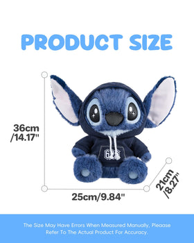 MINISO Disney Stitch plush hoodie, cozy outfit for playful adventures.