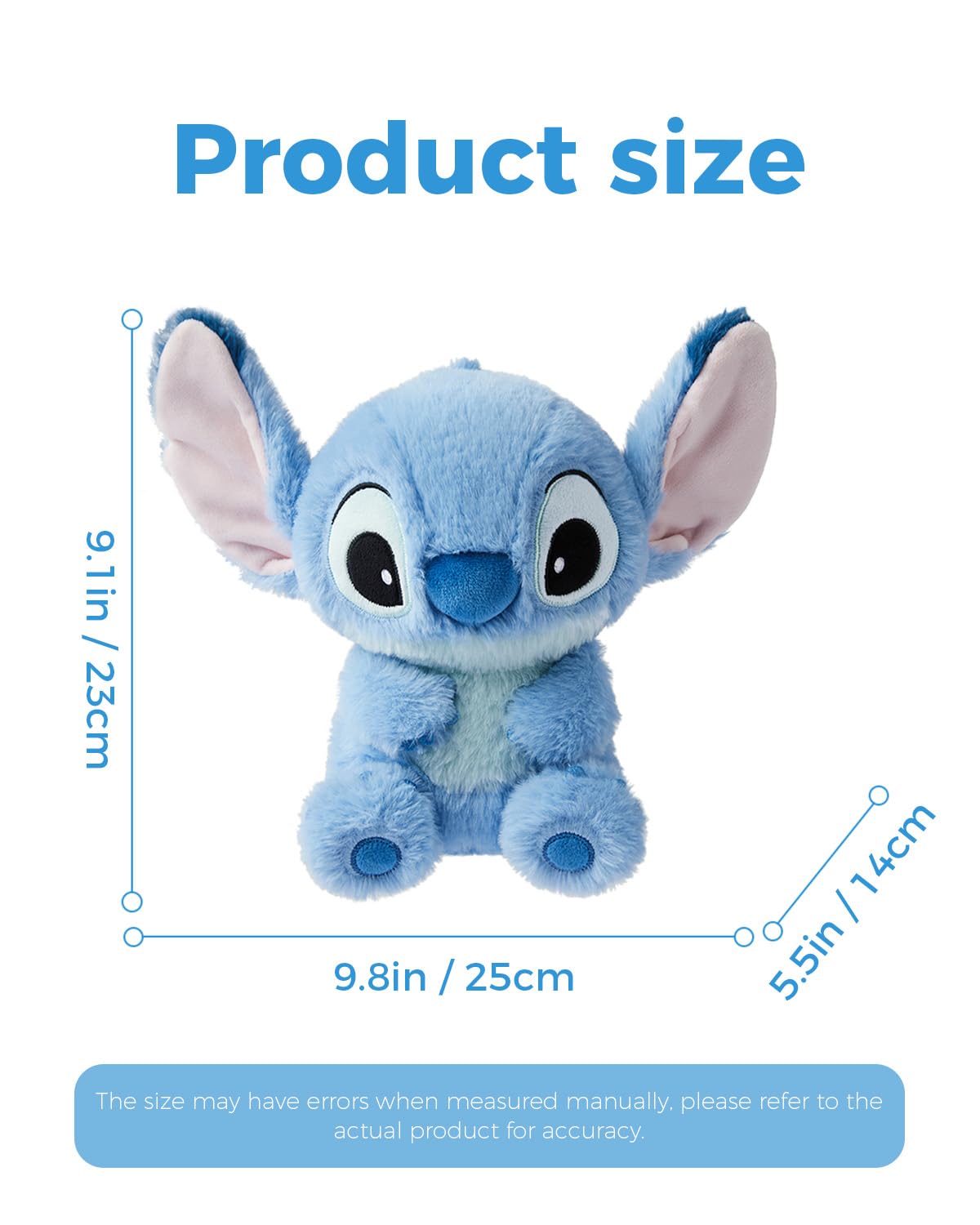 MINISO Stitch plush texture detail emphasizes ultra-soft fur and gentle squish.