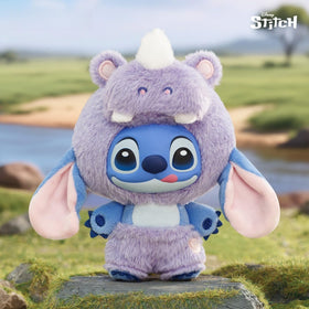 MINISO Disney Stitch tiger figure adds vibrant color to workspace or shelf.