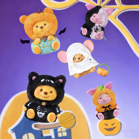 MINISO Winnie the Pooh pumpkin detail ornament with starry accents boosts seasonal display appeal.