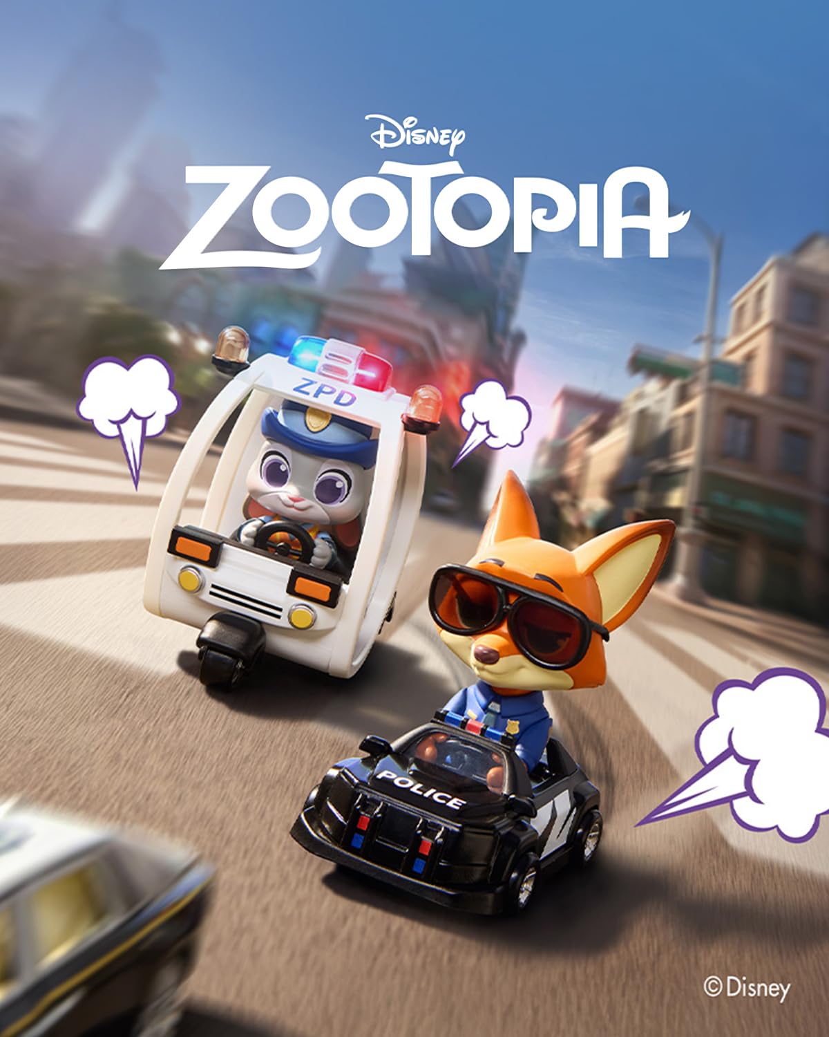 MINISO Disney Zootopia Mr Big in stylish limousine for shelf decor