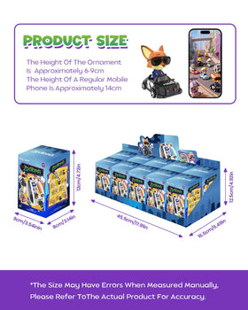 MINISO Disney Zootopia travel-series figure in themed vehicle for desk display