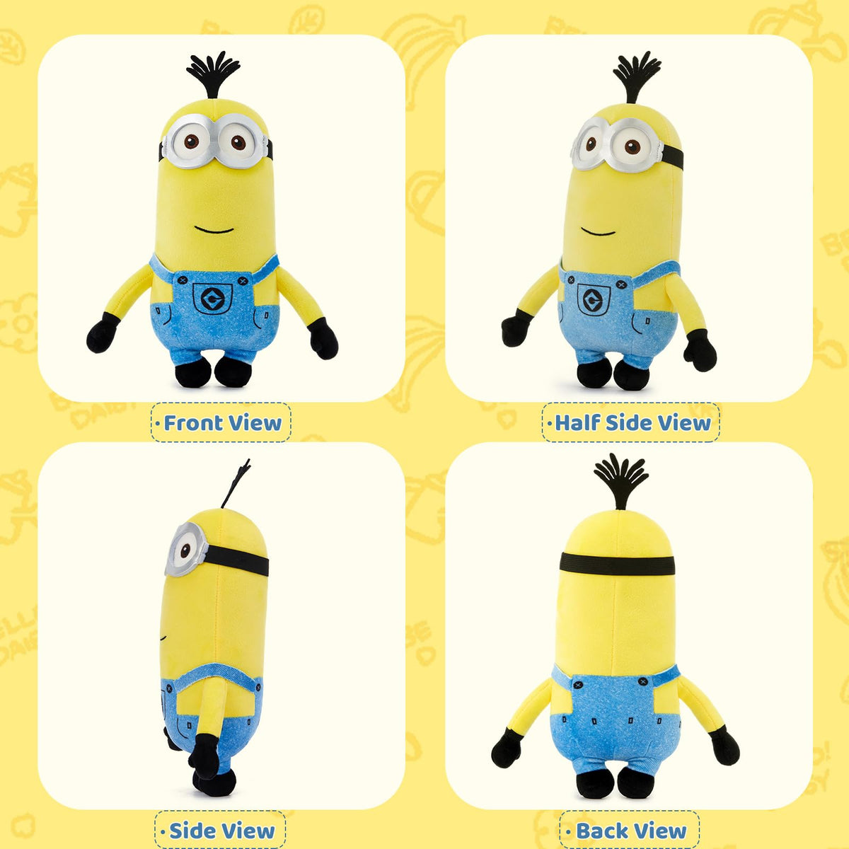 MINISO Kevin plush face detail highlighting kawaii expression for kids.