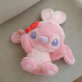 MINISO Lilo & Stitch Angel Bunny plush costume-change feature for whimsy