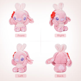 MINISO Lilo and Stitch Angel plush, soft texture, ideal companion for kids' rooms.