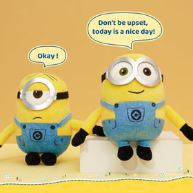 MINISO Minions Stuart plush doubles as a collectible display piece.