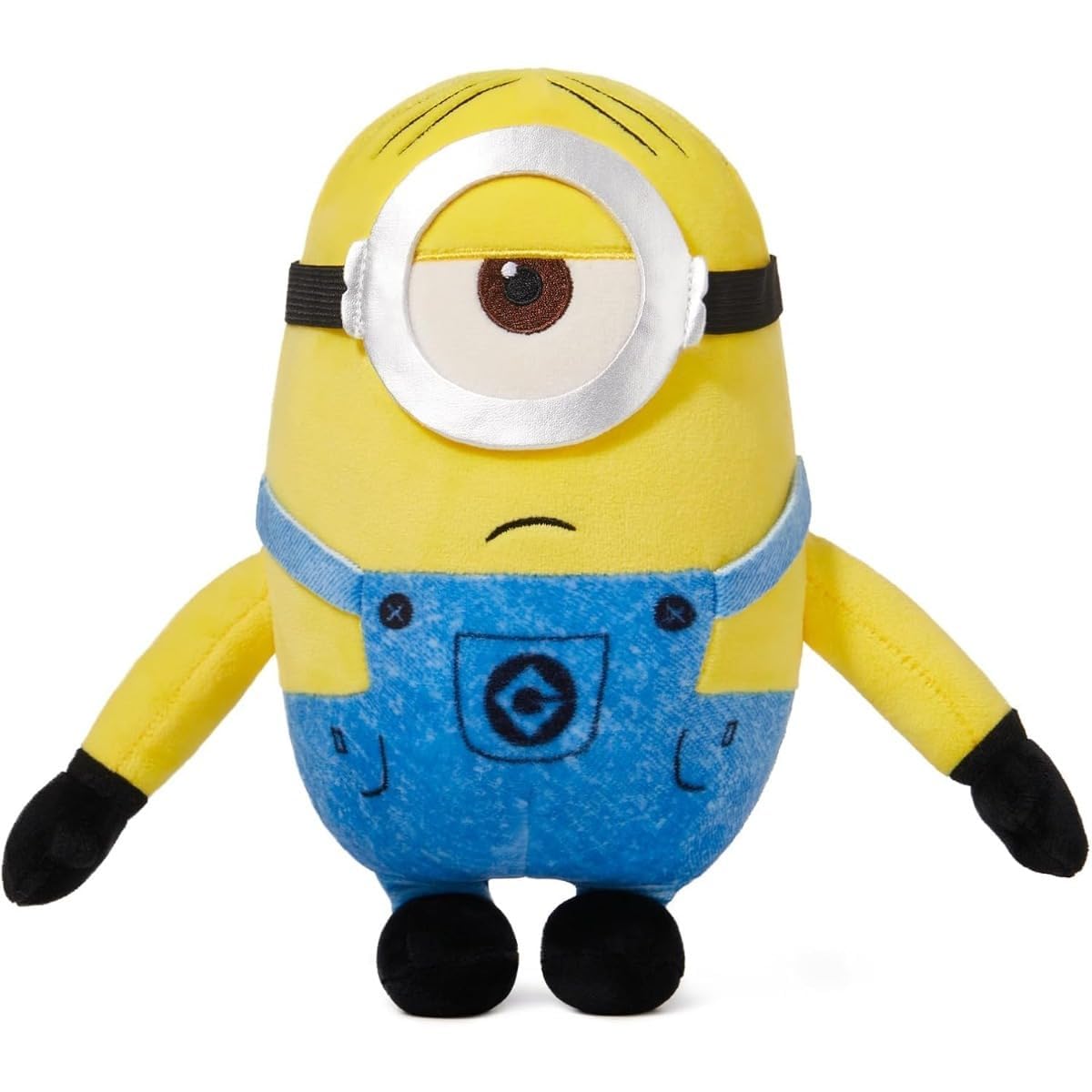 MINISO Minions Stuart plush face; ultra-soft cuddle buddy for kids.