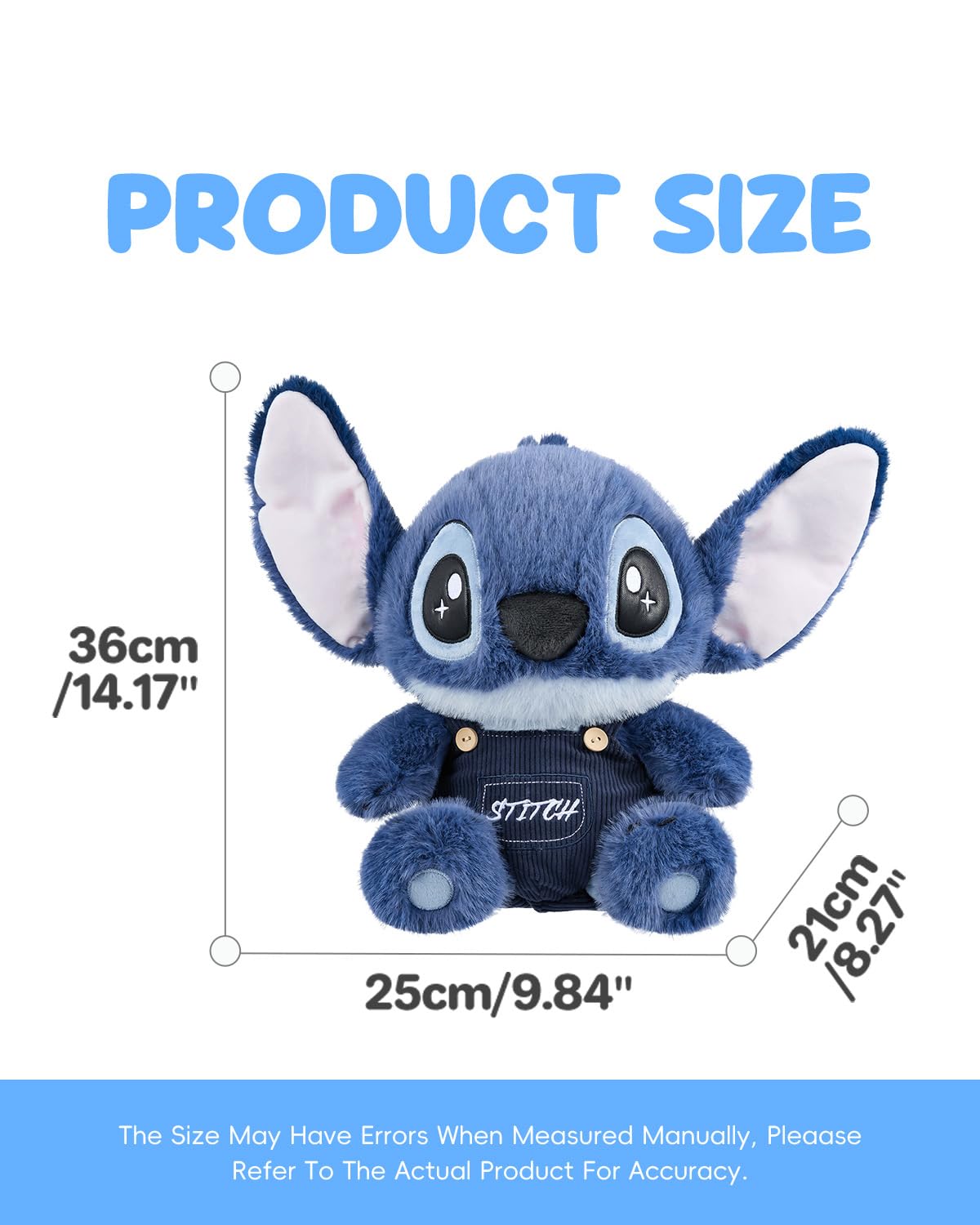 MINISO Disney Stitch embroidered details add charm and authenticity to a cuddly friend.