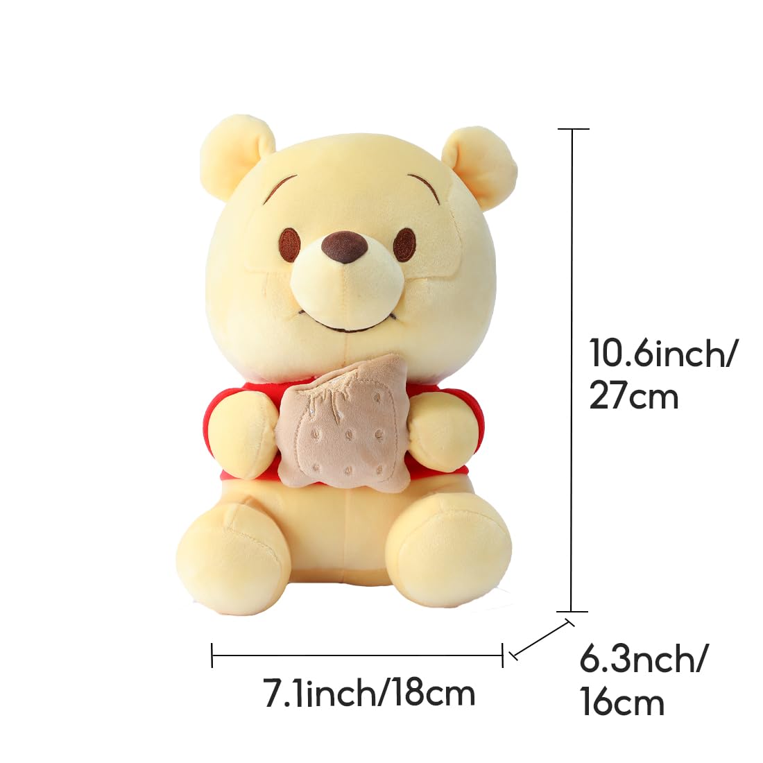 MINISO Winnie-the-Pooh plush features quality stitching for durability.