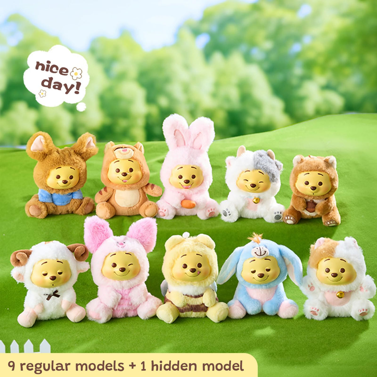 MINISO Winnie the Pooh vinyl plush pendant enhances bag decor and style.