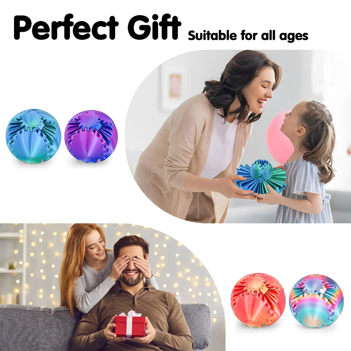Minleway Gear Ball Portable fits in pockets for on the go relief