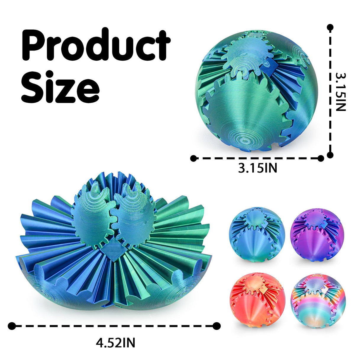 Minleway Gear Sphere Relaxation showcases smooth rotation for tension relief