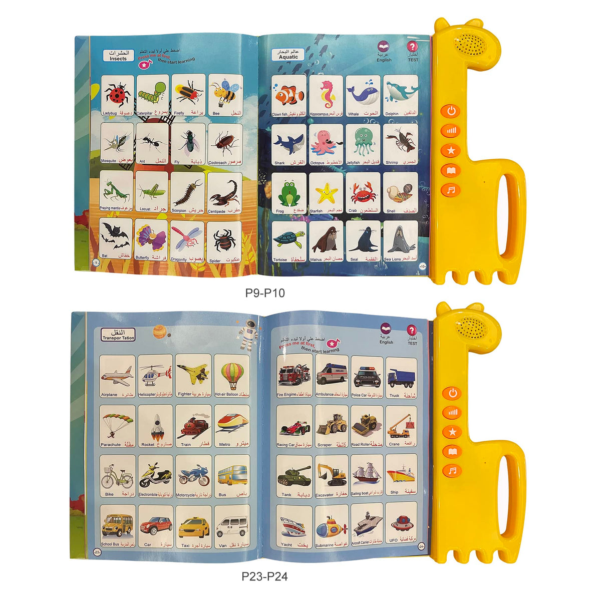 MINMEER Arabic Alphabet for Kids reading and speaking practice guide