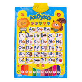 MINMEER Russian alphabet poster front view with kid-friendly visuals for language practice