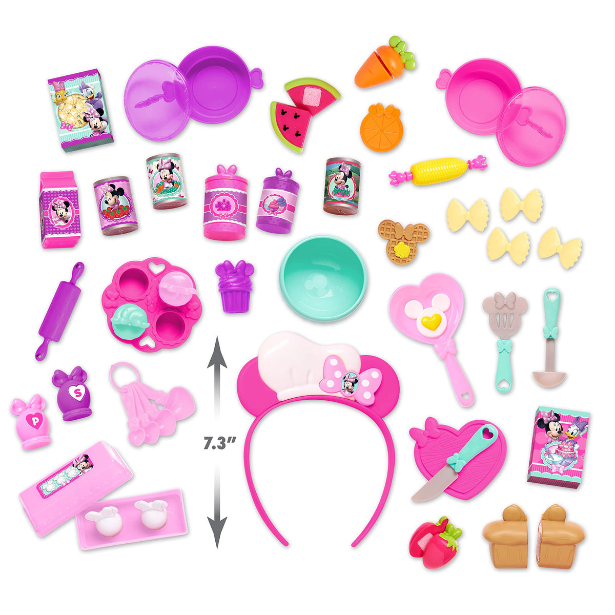 MINNIE chef bow headband adds playful dress-up moments.
