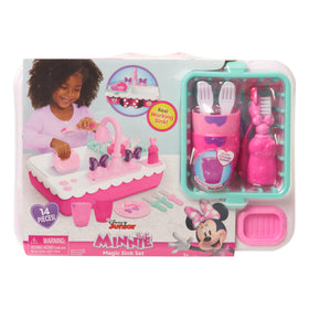 Scrub brush included for pretend cleaning of plates and cups