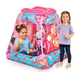MINNIE mouse ball pit exterior view with bright colors for active indoor play