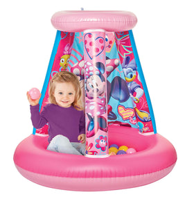 MINNIE Mouse kids ball pit inflatable with see-through windows for easy visibility and play